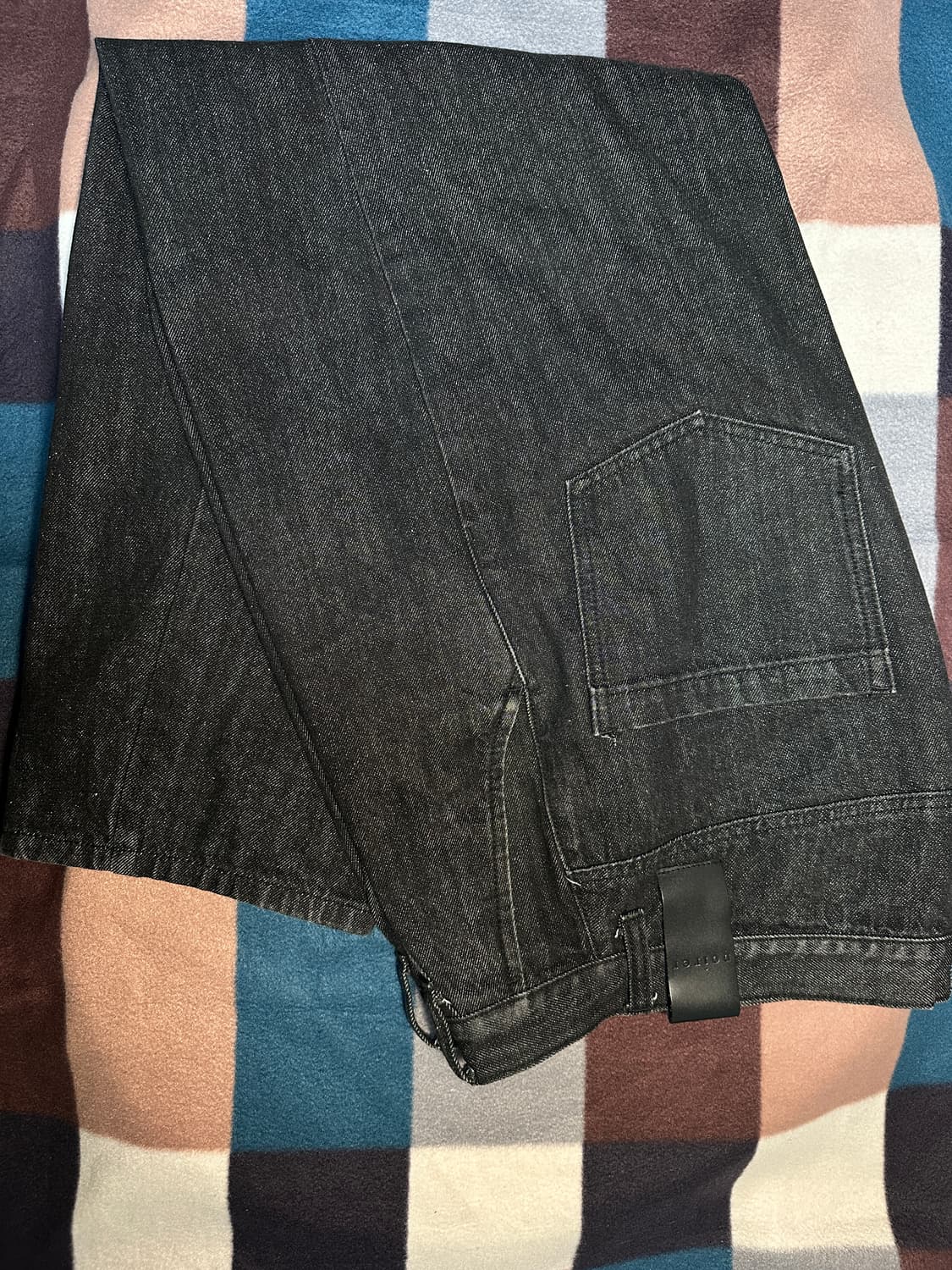 [노이어] 와이드 데님 팬츠 (블랙) 상품이미지4