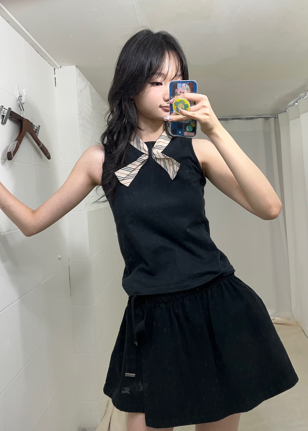 버버리 체크리본 슬리브 버버리 랩 치마바지 상품이미지3