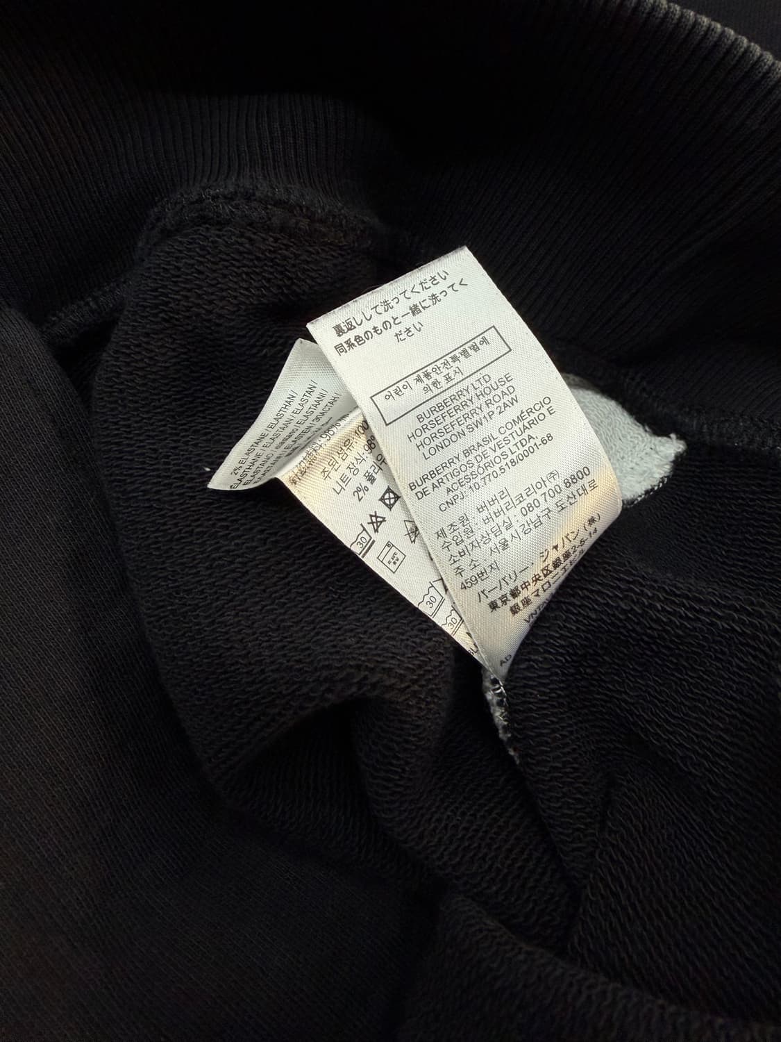 95~100/ 버버리 체크 패널 신형 후드집업 상품이미지10