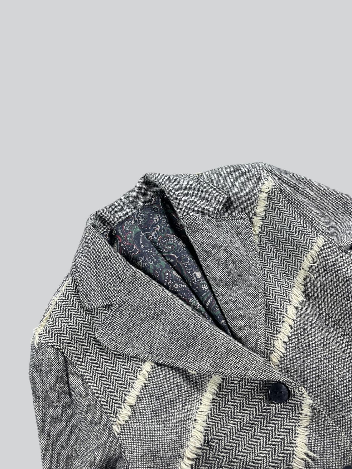 Vintage(made in japan) 사선 디테일 블레이저 상품이미지2