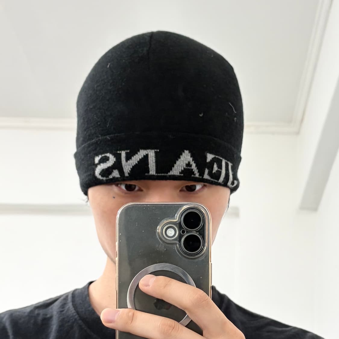 아르마니 진스 스펠로고 비니 상품이미지2