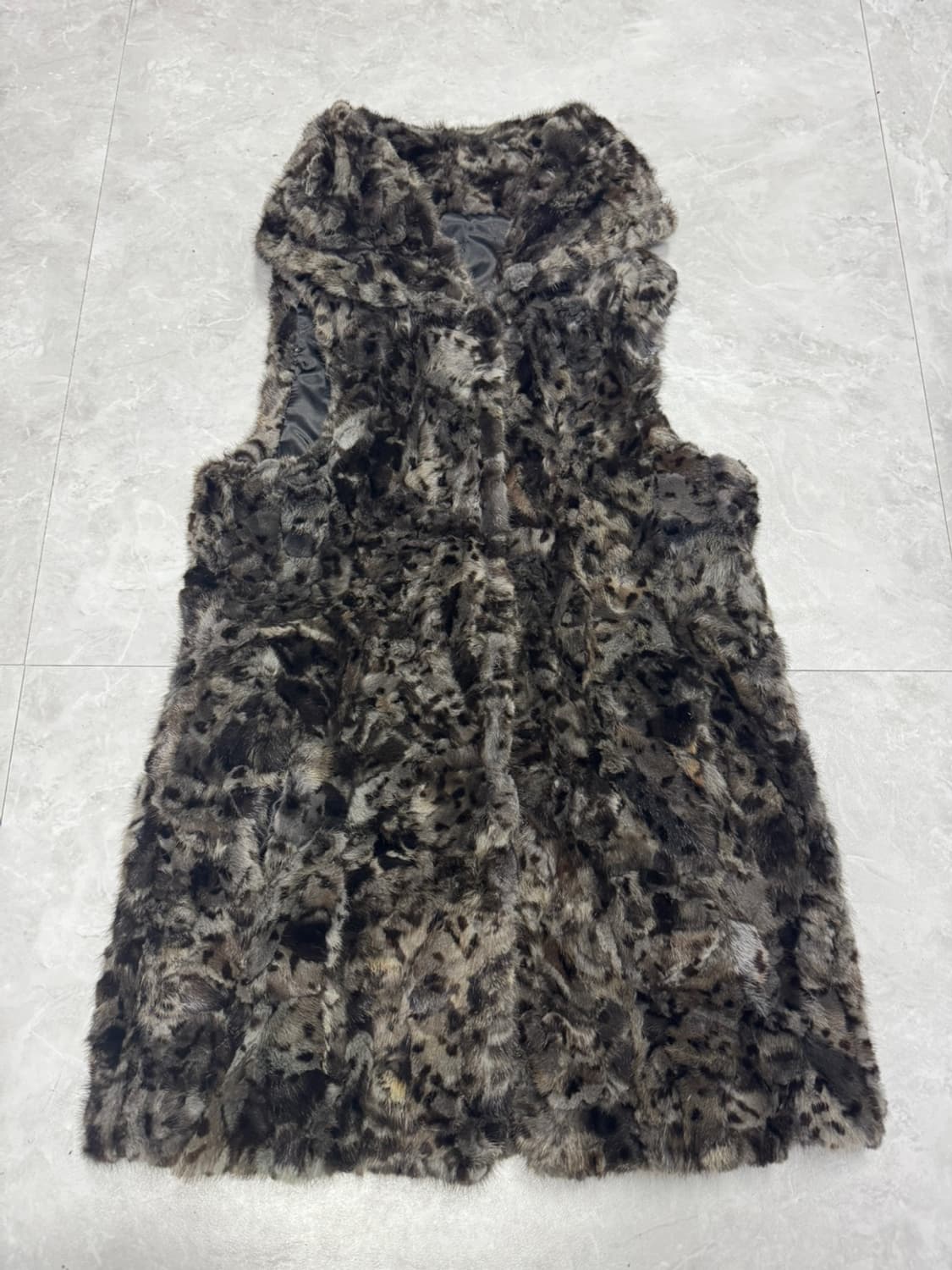 호피 밍크 조끼 상품이미지1