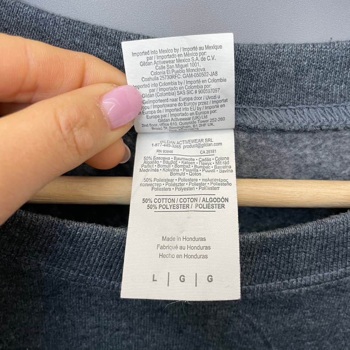 길단 그레이 프린팅 기모 맨투맨 L 상품이미지5