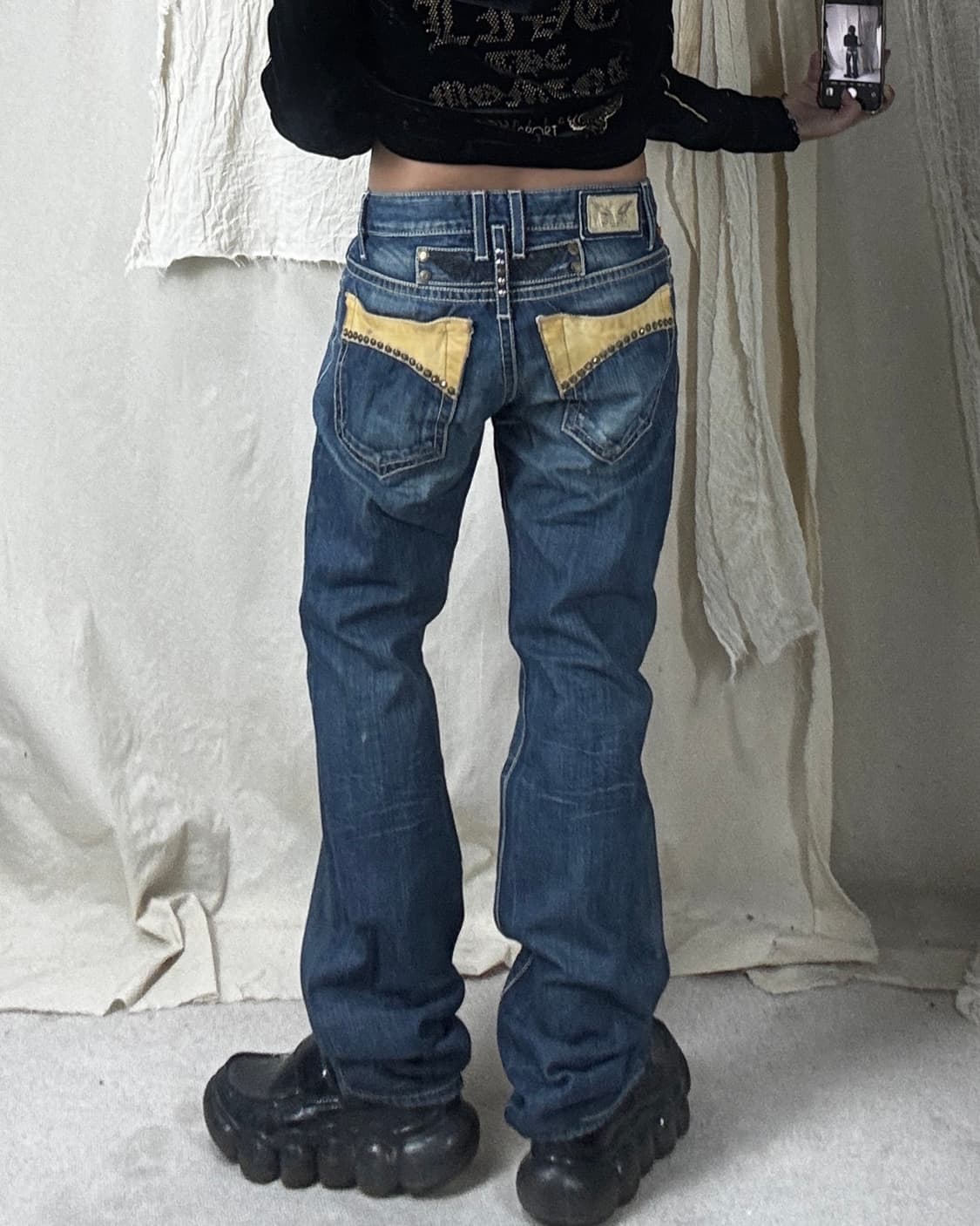 포켓디테일 데님 진 상품이미지2