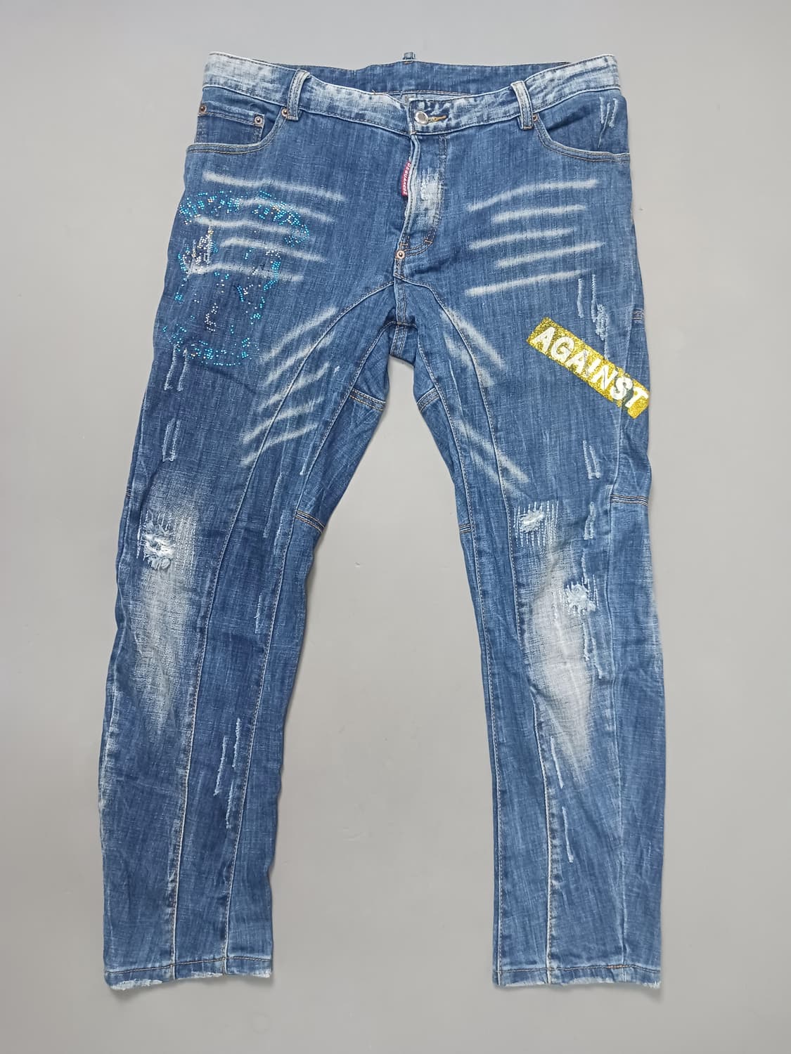 [36] 디스퀘어드2 링클프린팅 타이디바이커진 청바지 상품이미지1