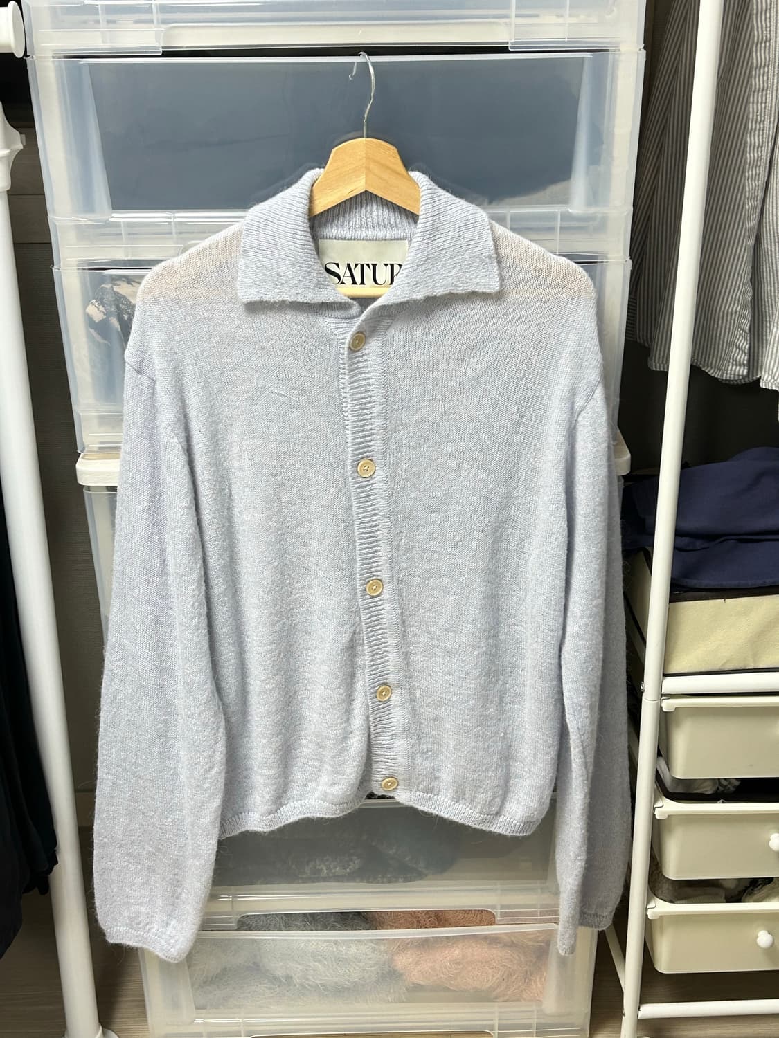 세터 알파카 가디건 L 상품이미지4