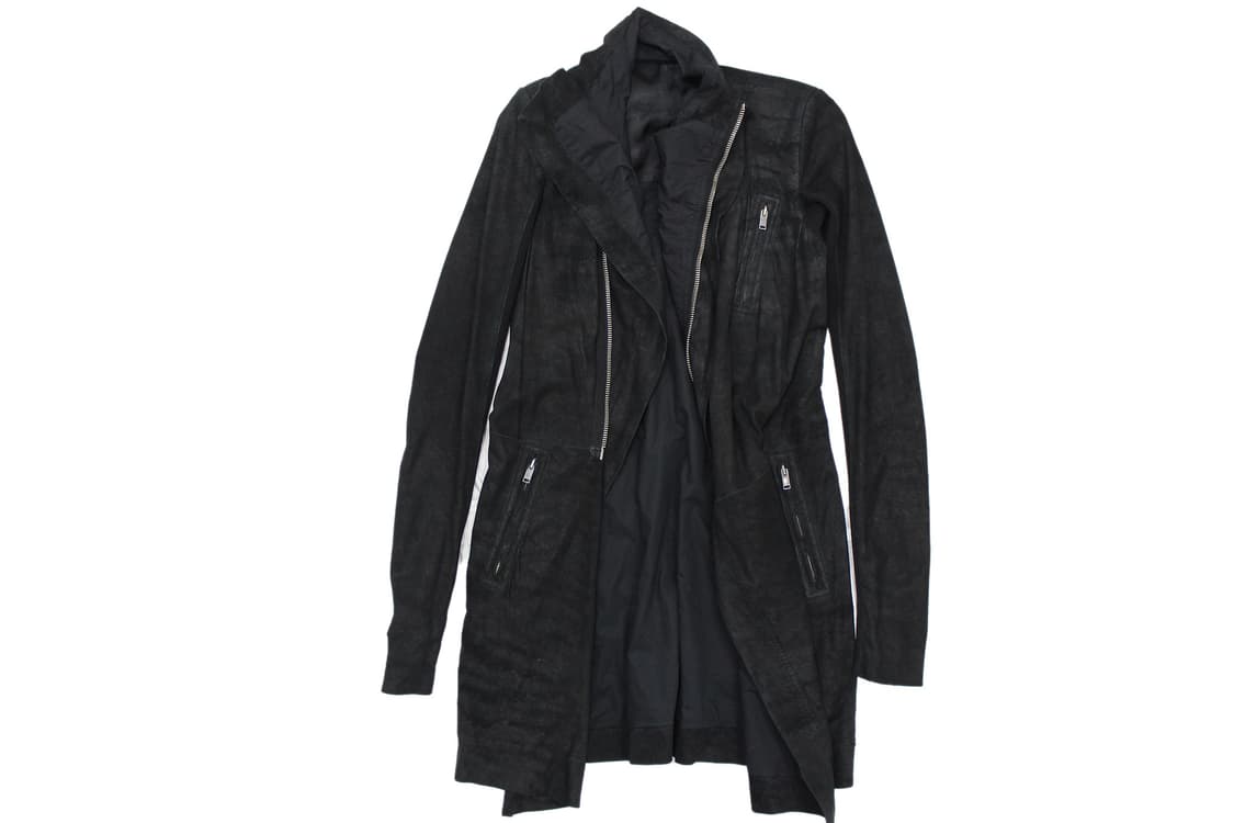 Rick Owens 15ss 릭오웬스 램스킨 레더 하이넥 바이커 자켓 상품이미지2