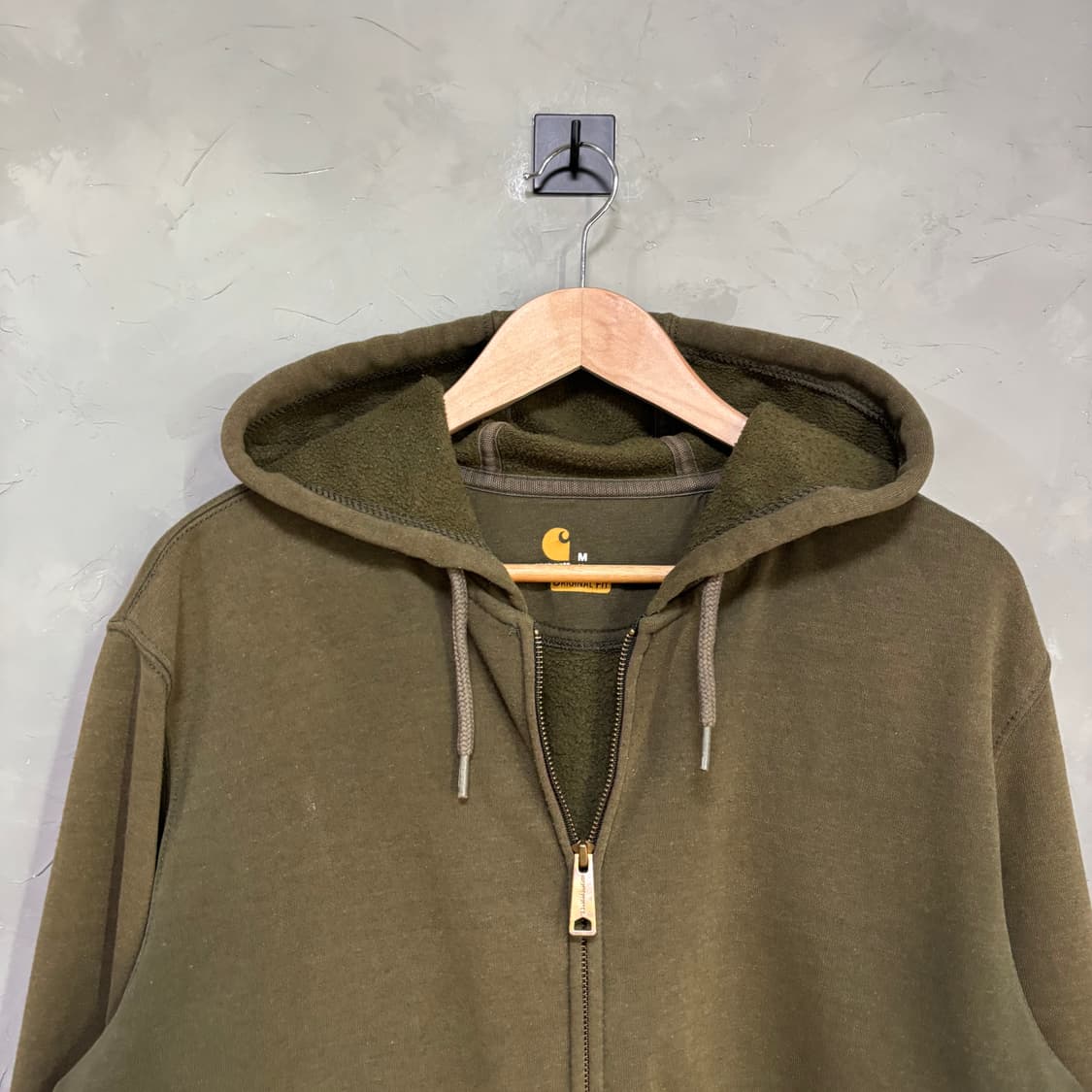 칼하트 미드웨이트 후드집업 카키 상품이미지2