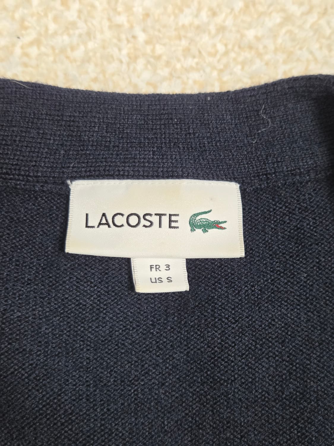 [라코스테] 브이넥 울 가디건 | 00272 상품이미지3