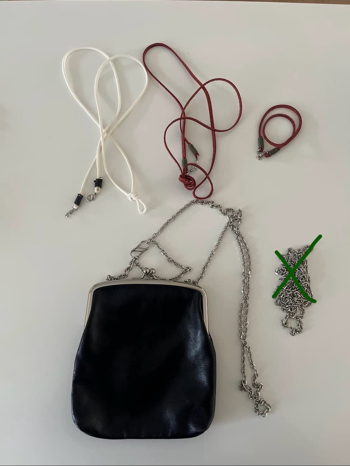 소우소우 가마구치 백 블랙/레드 상품이미지1