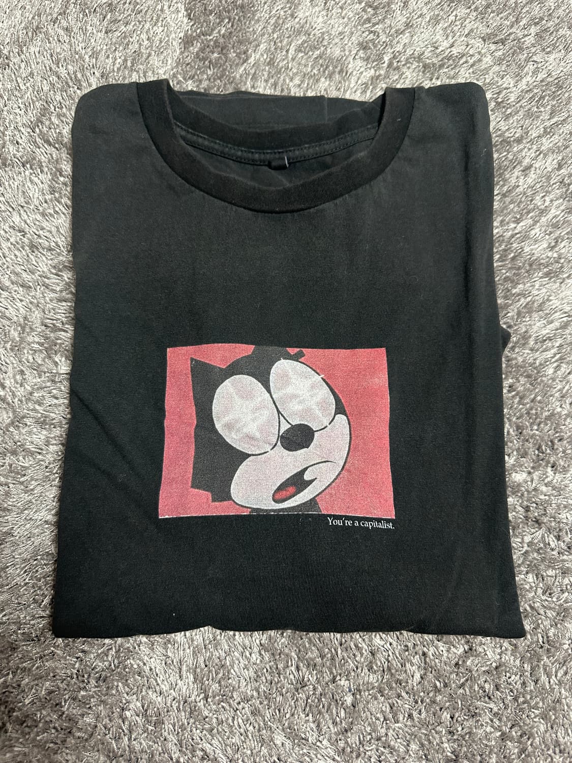 폴리테루 1011 캐피탈 그래픽 블랙 티셔츠 반팔 3 사이즈 상품이미지1