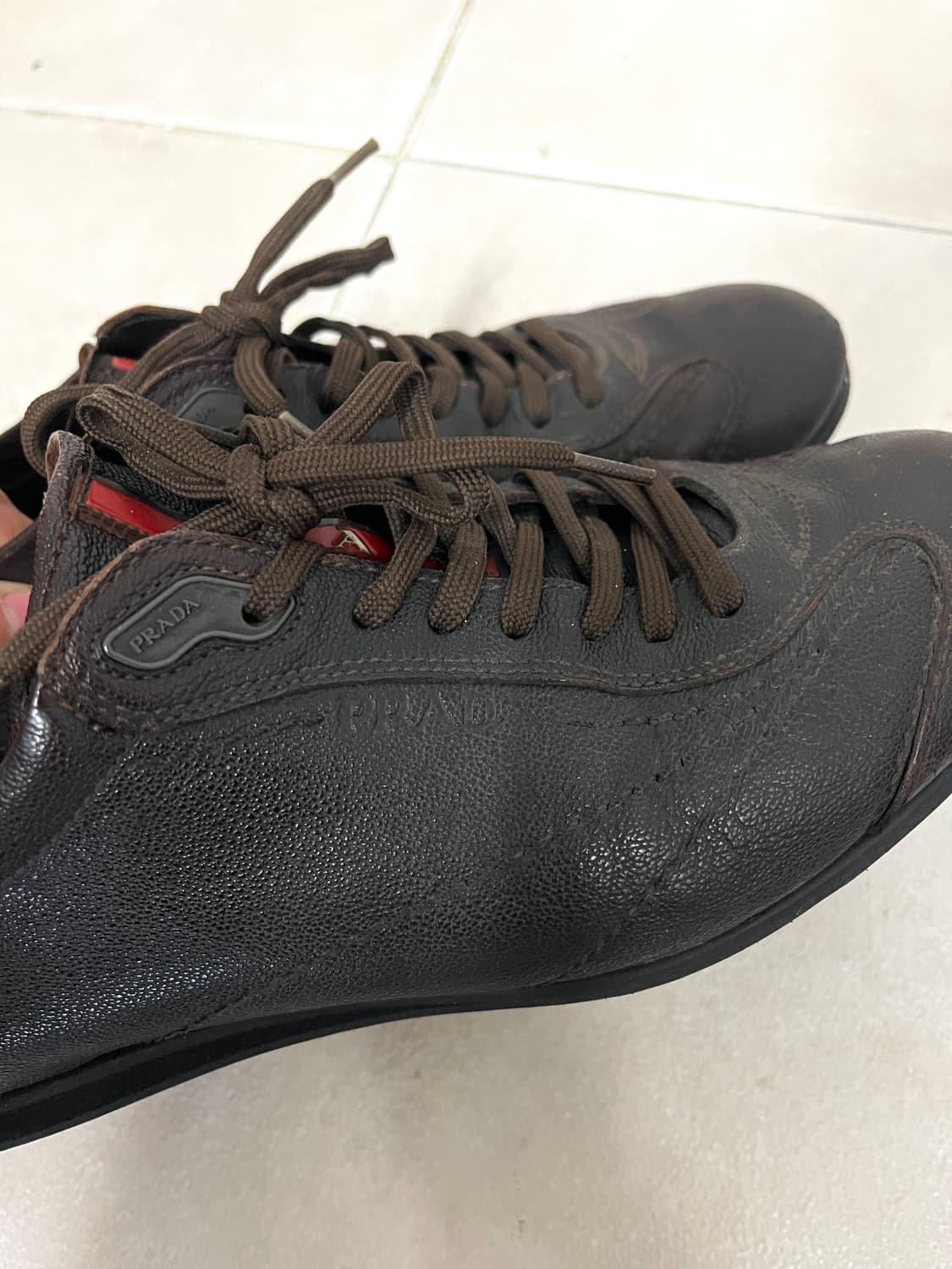 프라다 스포츠 스니커즈 브라운 상품이미지3