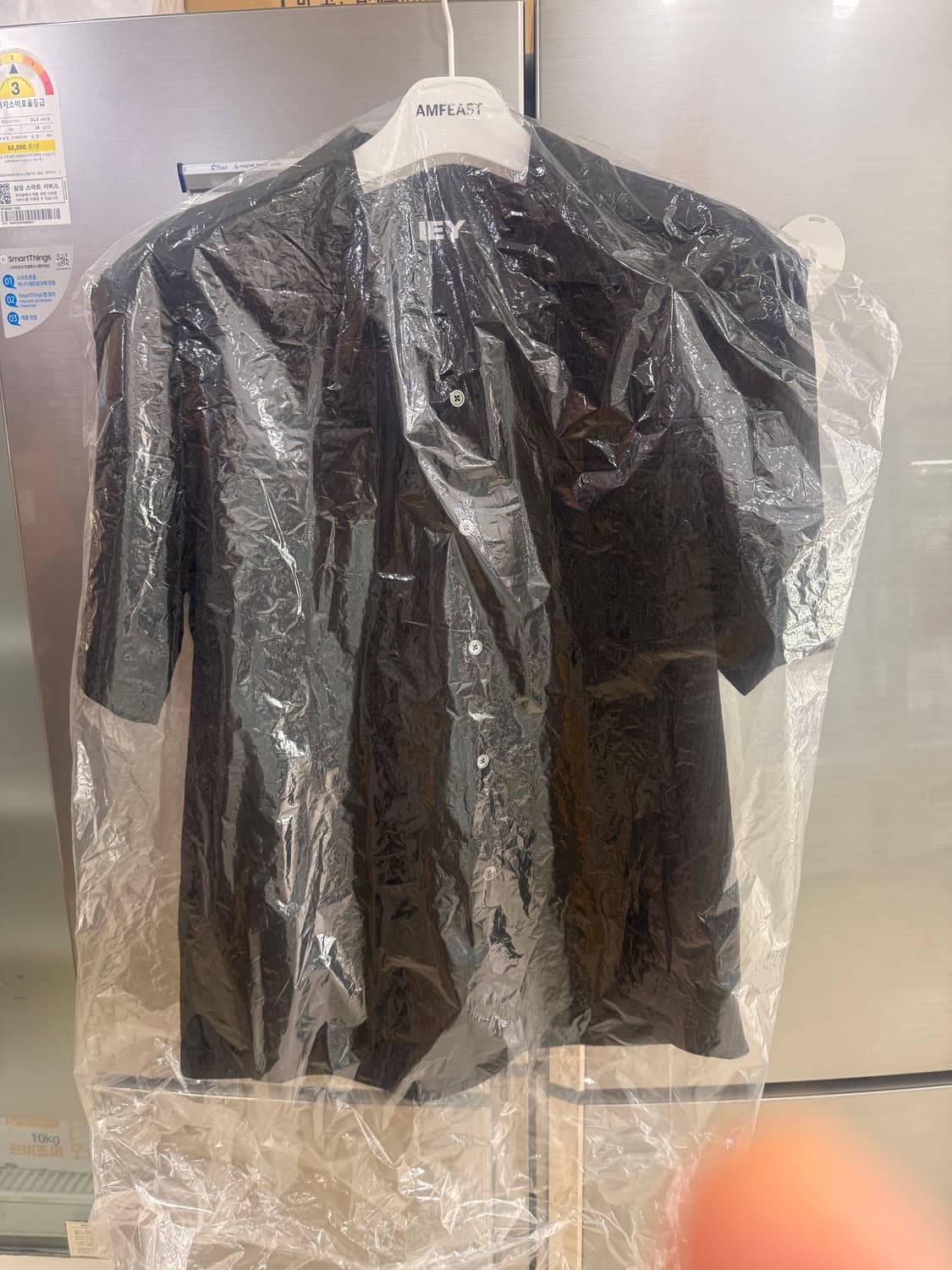 이에이 iey NANO CHECK OPEN SHIRTS Black 상품이미지6