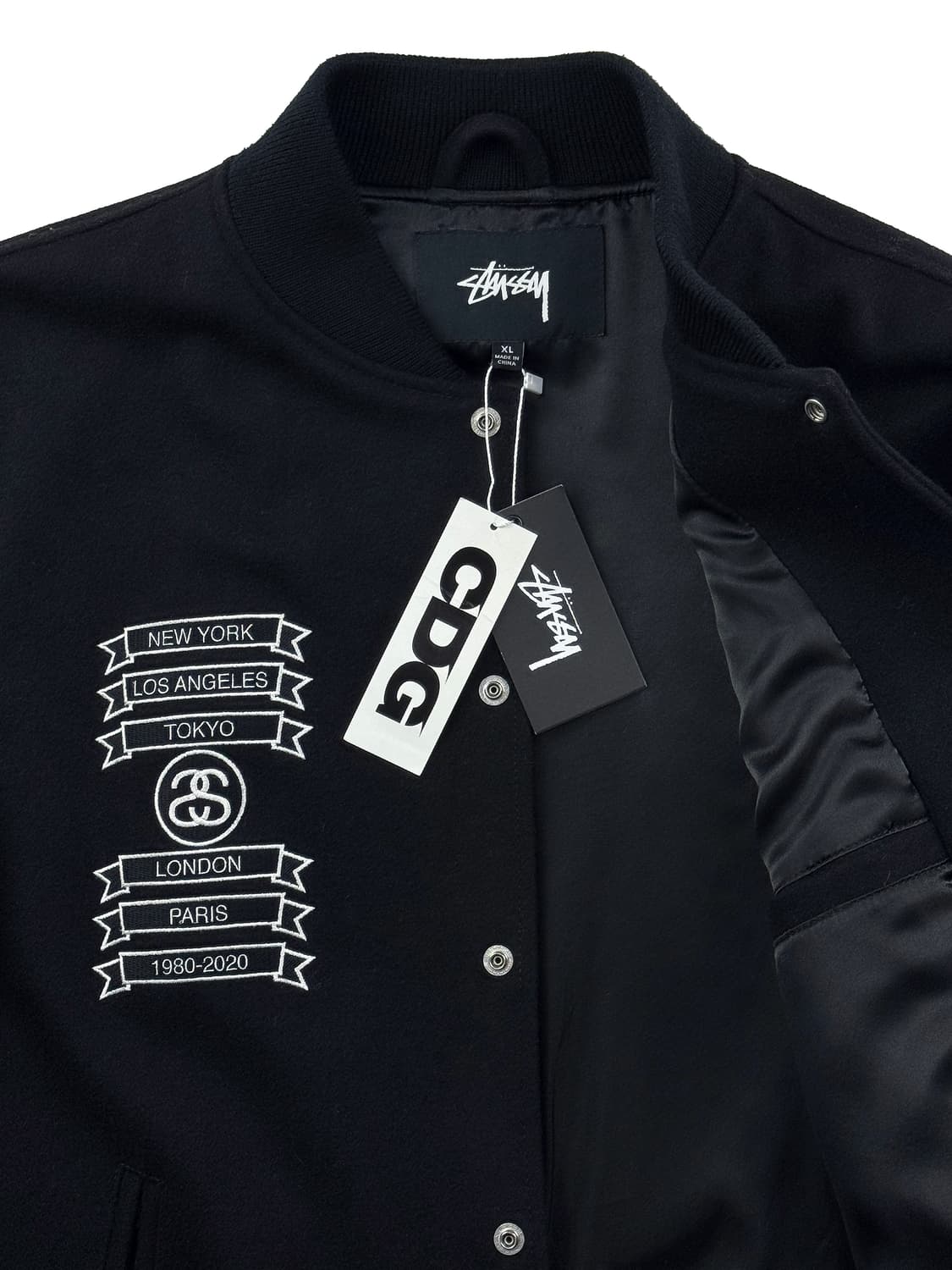 스투시 x CDG 바시티 자켓 상품이미지3