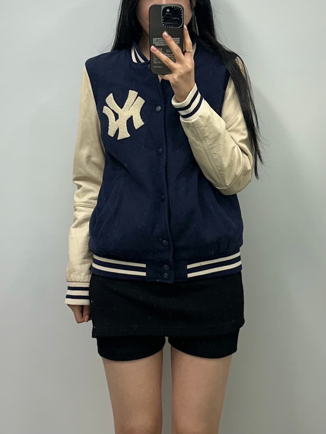 MLB 뉴욕양키스 모직 레더 바시티 자켓 상품이미지1