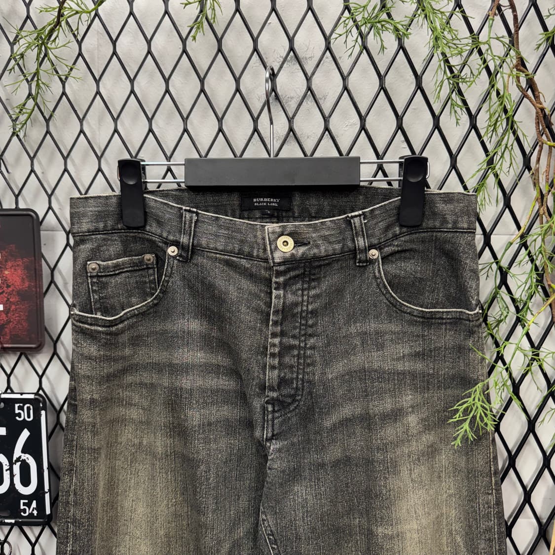 00s 버버리 블랙 라벨 데님 팬츠 스트레이트 핏 흑청 상품이미지3