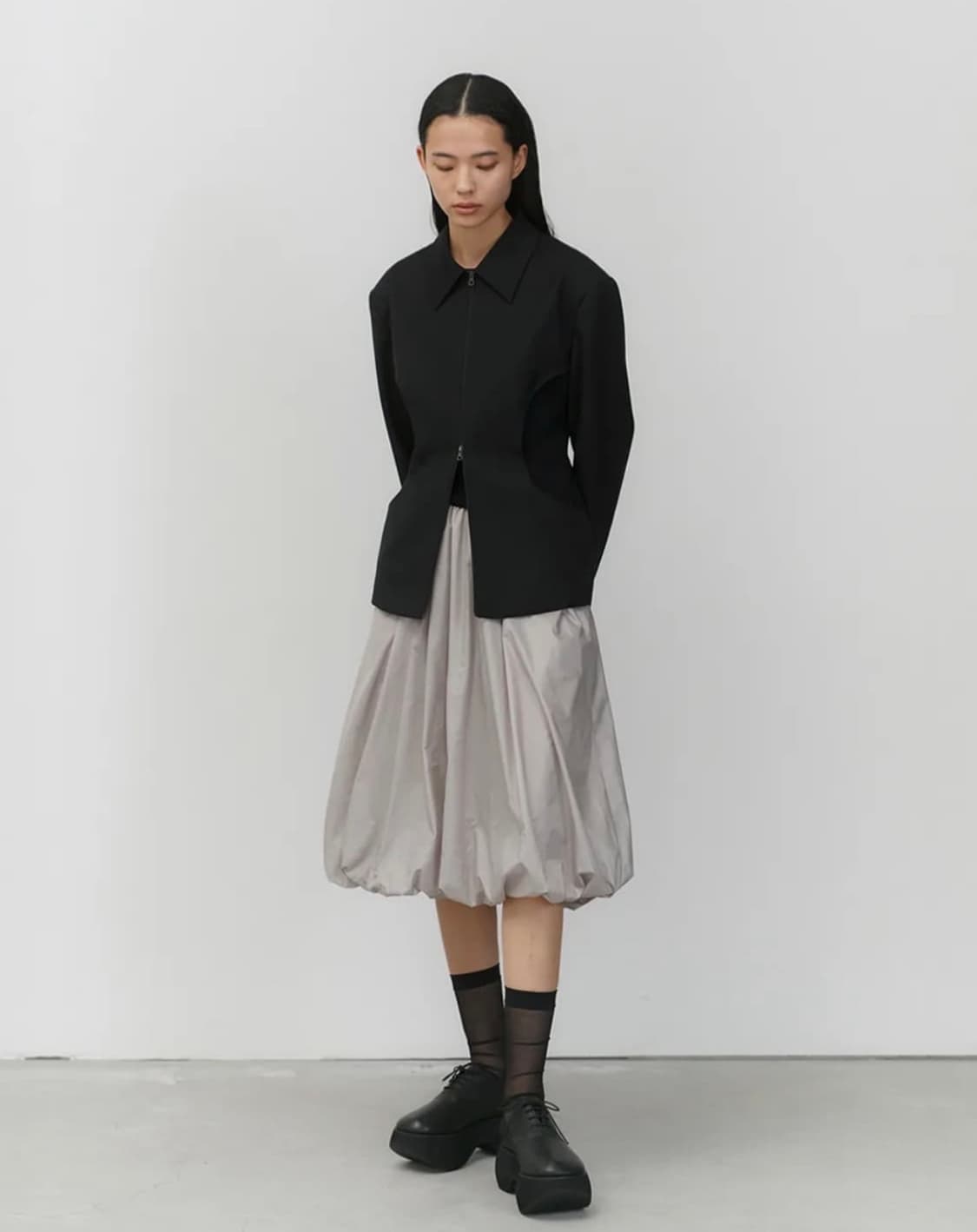 아모멘토 아노락 * 벌룬스커트 셋업 상품이미지3