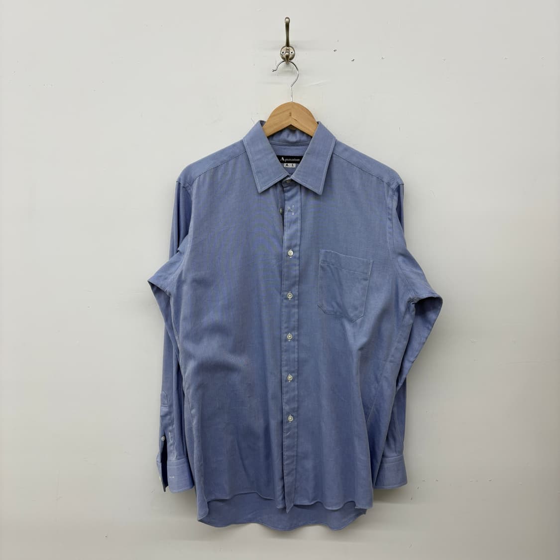 아쿠아스큐텀 블루 스트라이프 셔츠 남L 상품이미지1