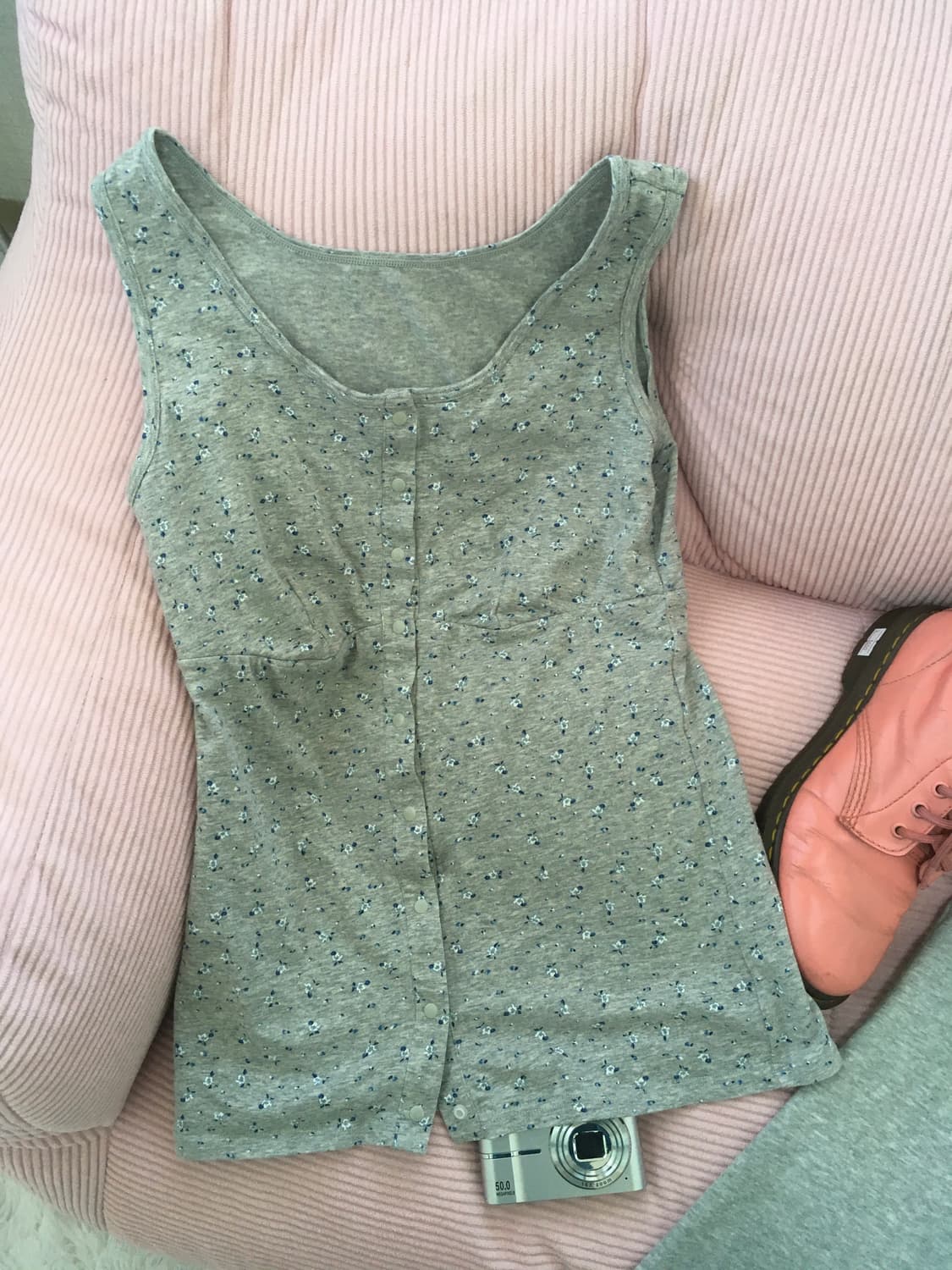 jpn vintage floral pattern button sleeve 상품이미지6