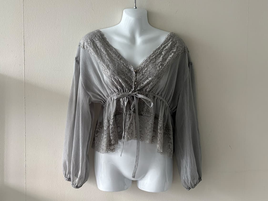 lace chiffon blouse 상품이미지7