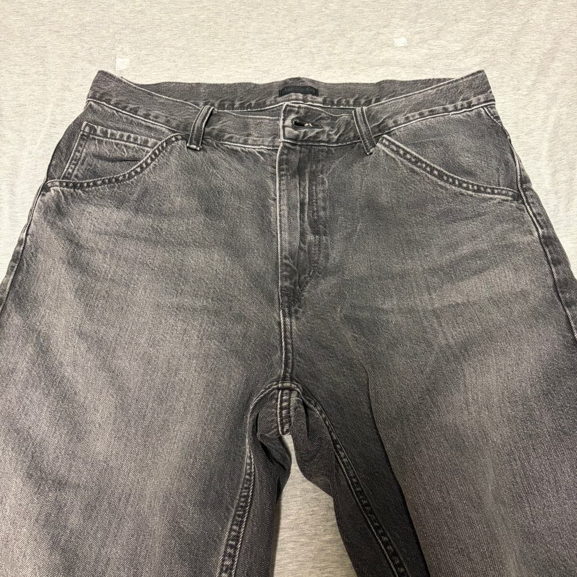 [32] 유니클로 와이드팬츠 흑청 상품이미지6