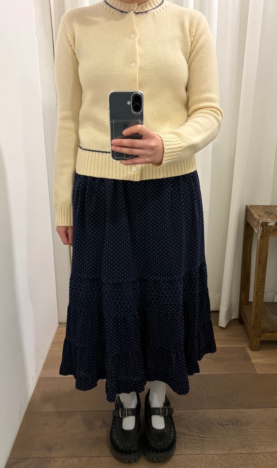 90’s Line Punching Knit Cardigan 상품이미지6