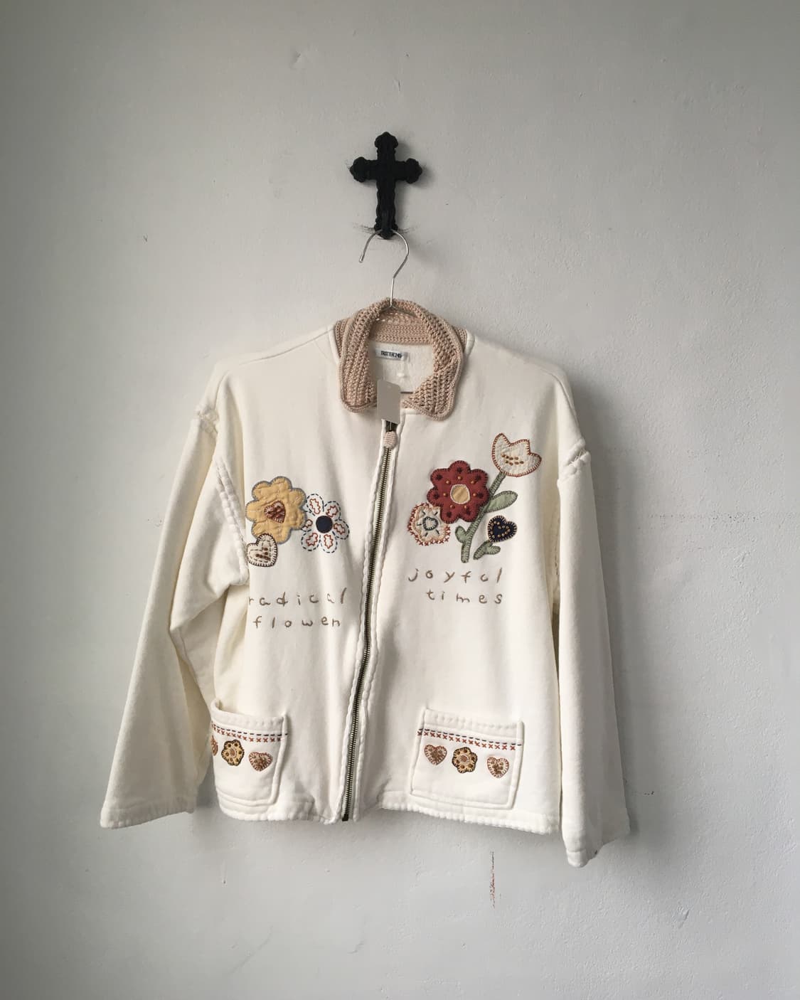 Patch point cotton zip up 상품이미지2