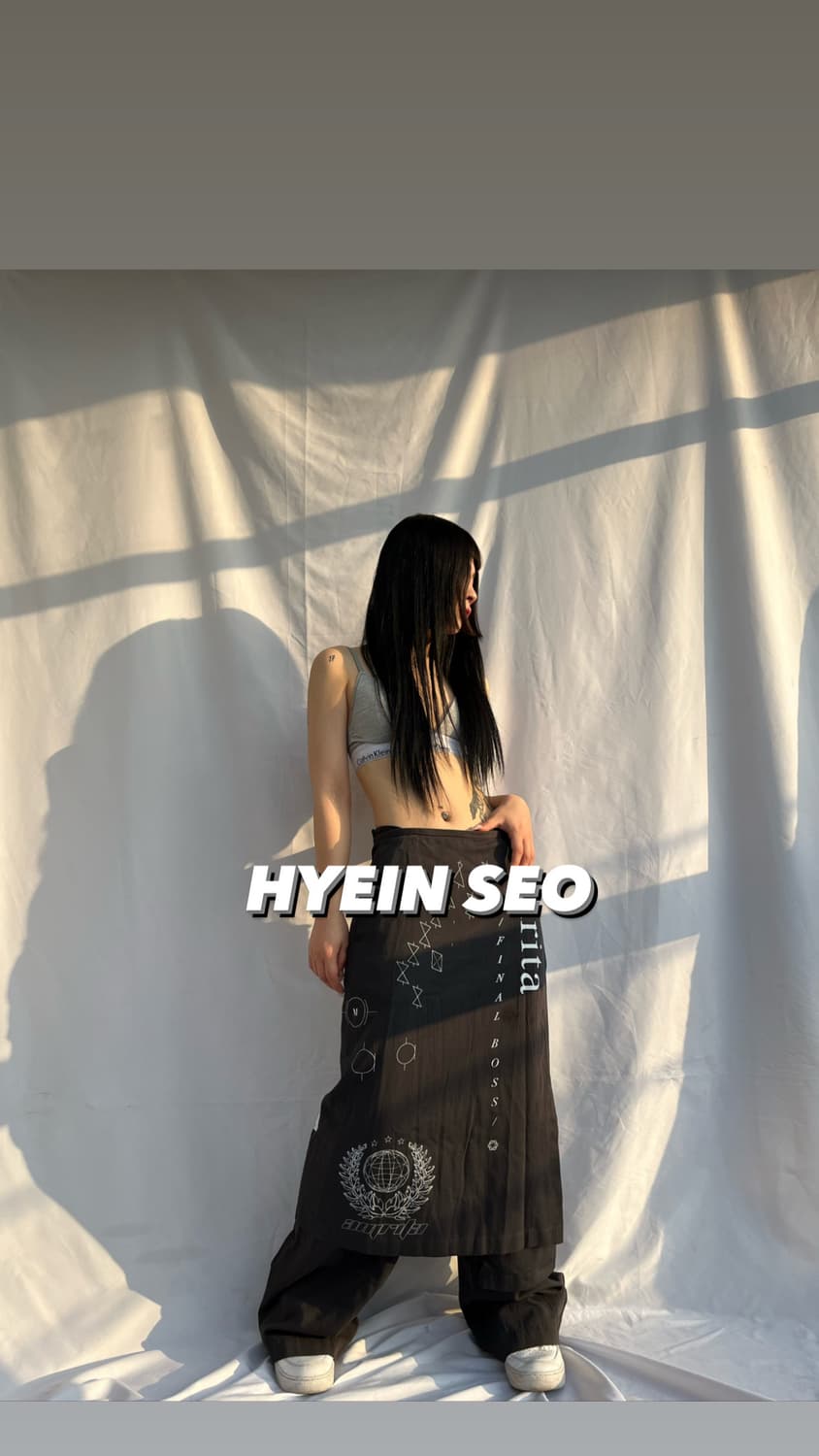 혜인서 랩 스커트 레이어드 와이드팬츠 상품이미지1