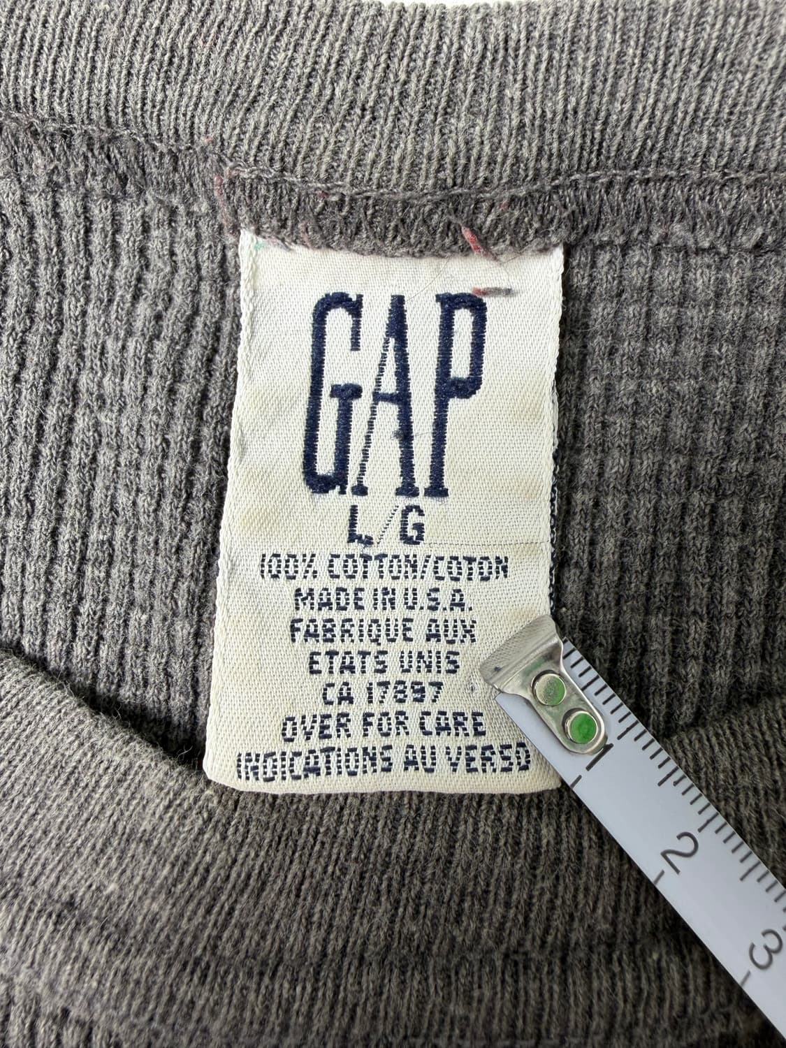 90s Gap Thermal Tee (charcoal) 상품이미지3