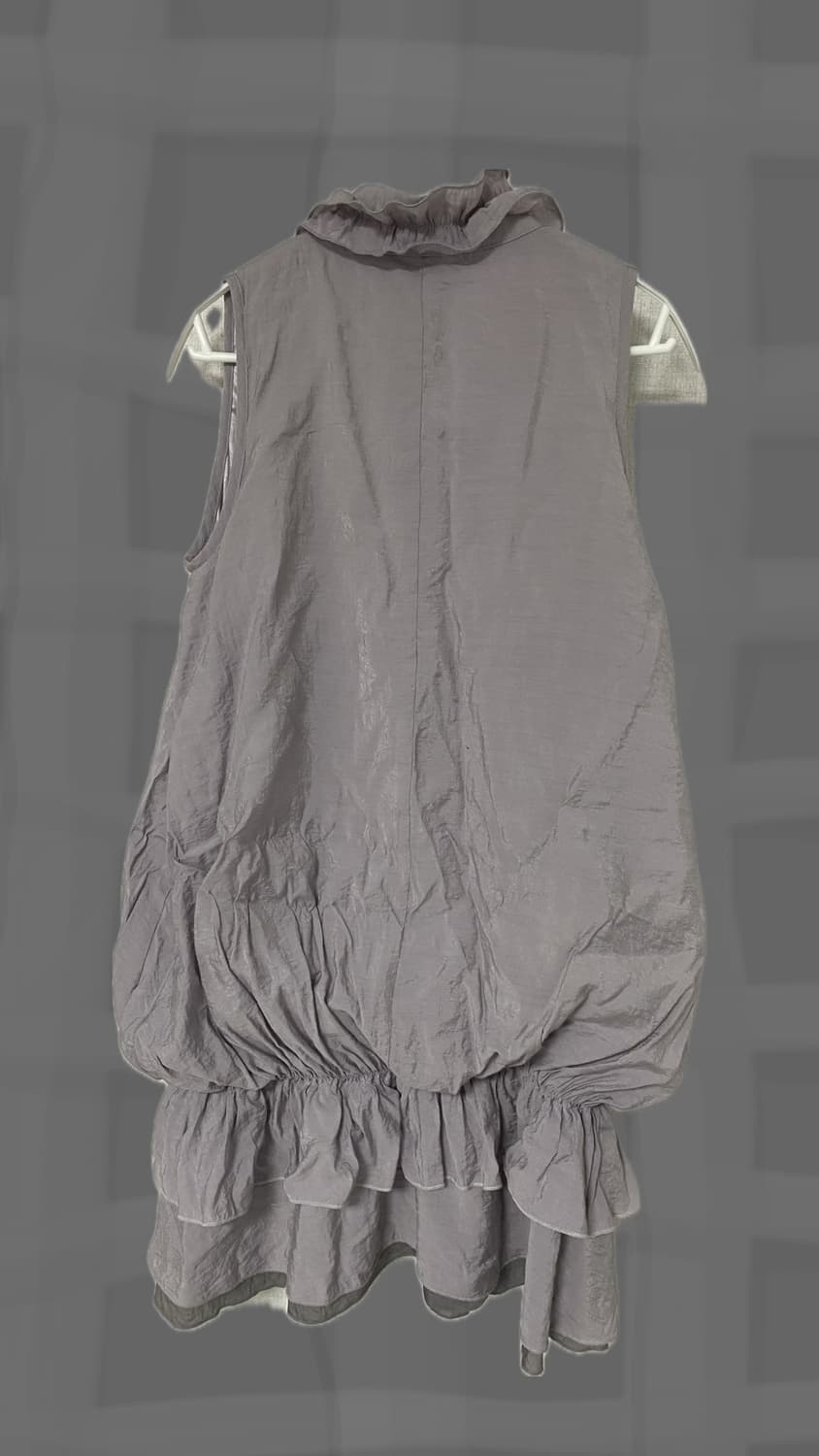 일본 빈티지 립리핀 민소매 원피스 그레이 상품이미지3