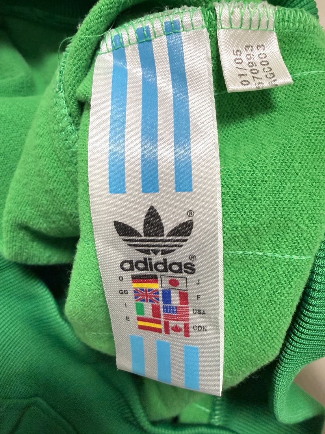 💚 아디다스 오리지널 트랙 자켓 M / 그린 삼선 집업 져지 / 빈티지 상품이미지6