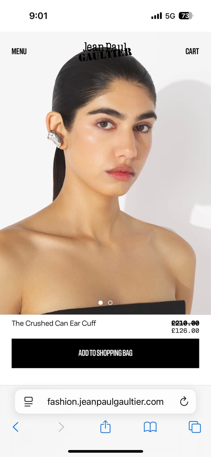 Jean Paul Gaultier 크러쉬드 이어커프 상품이미지2