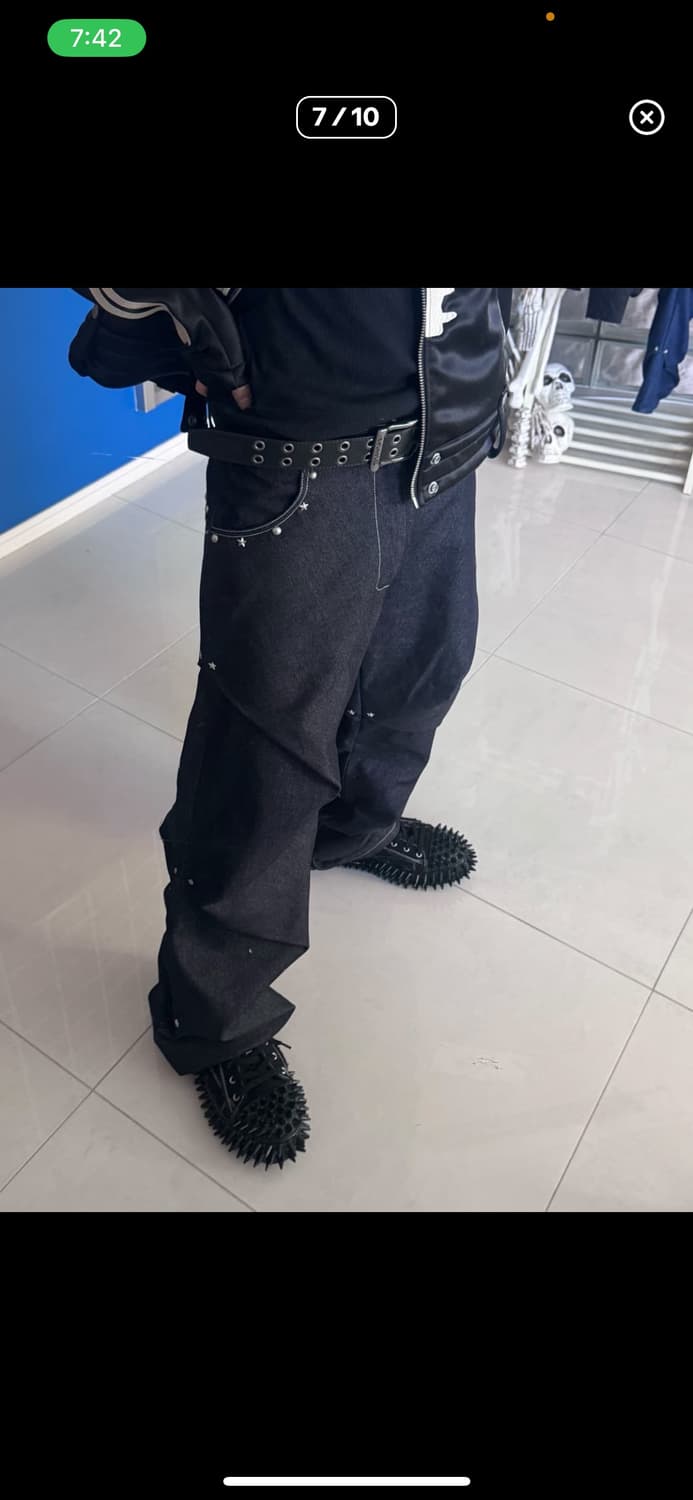 AAO viedit starry stud random tuck pants 상품이미지7