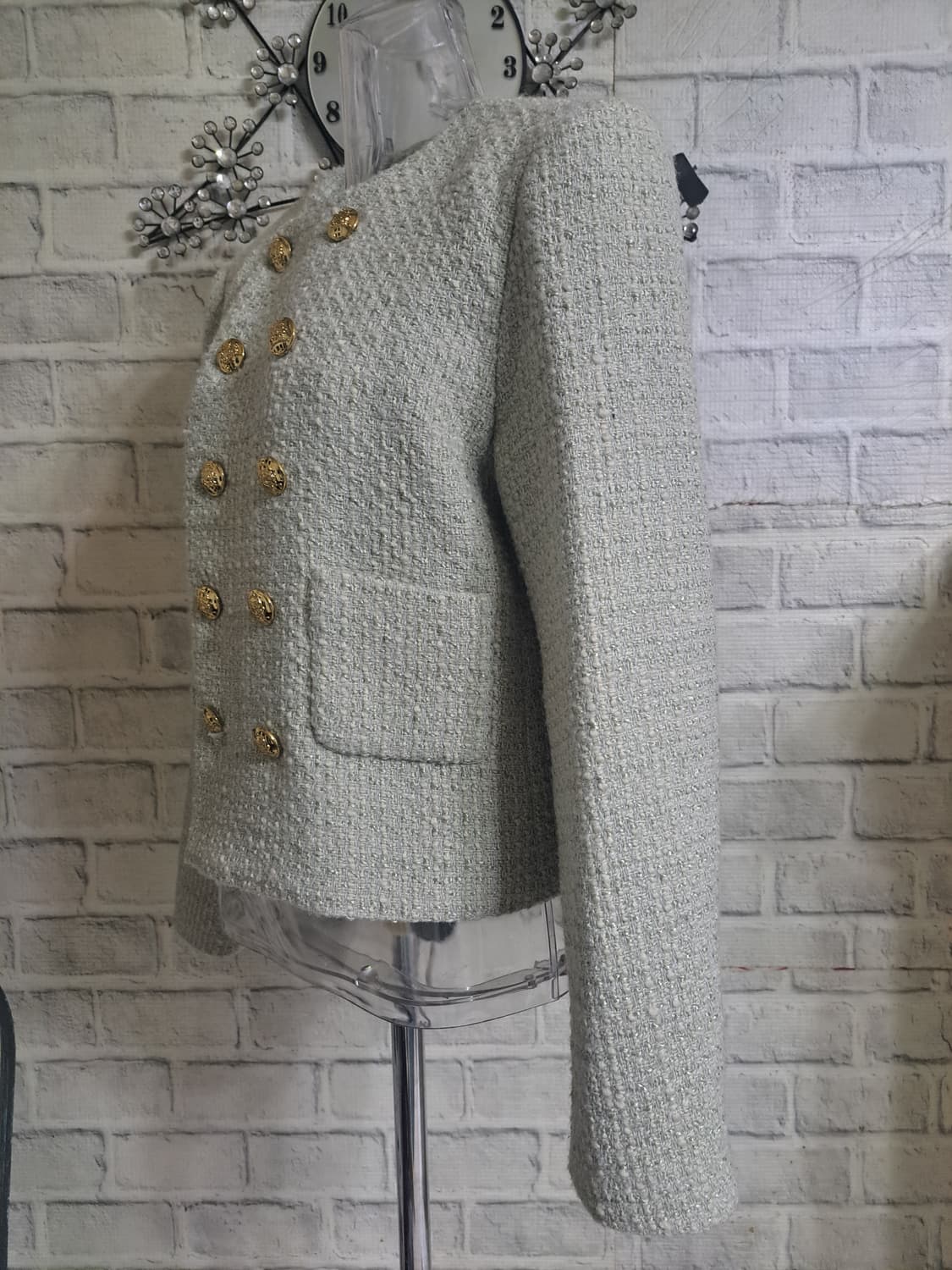 셀린느 2021라이트그린 트위드자켓 상품이미지3