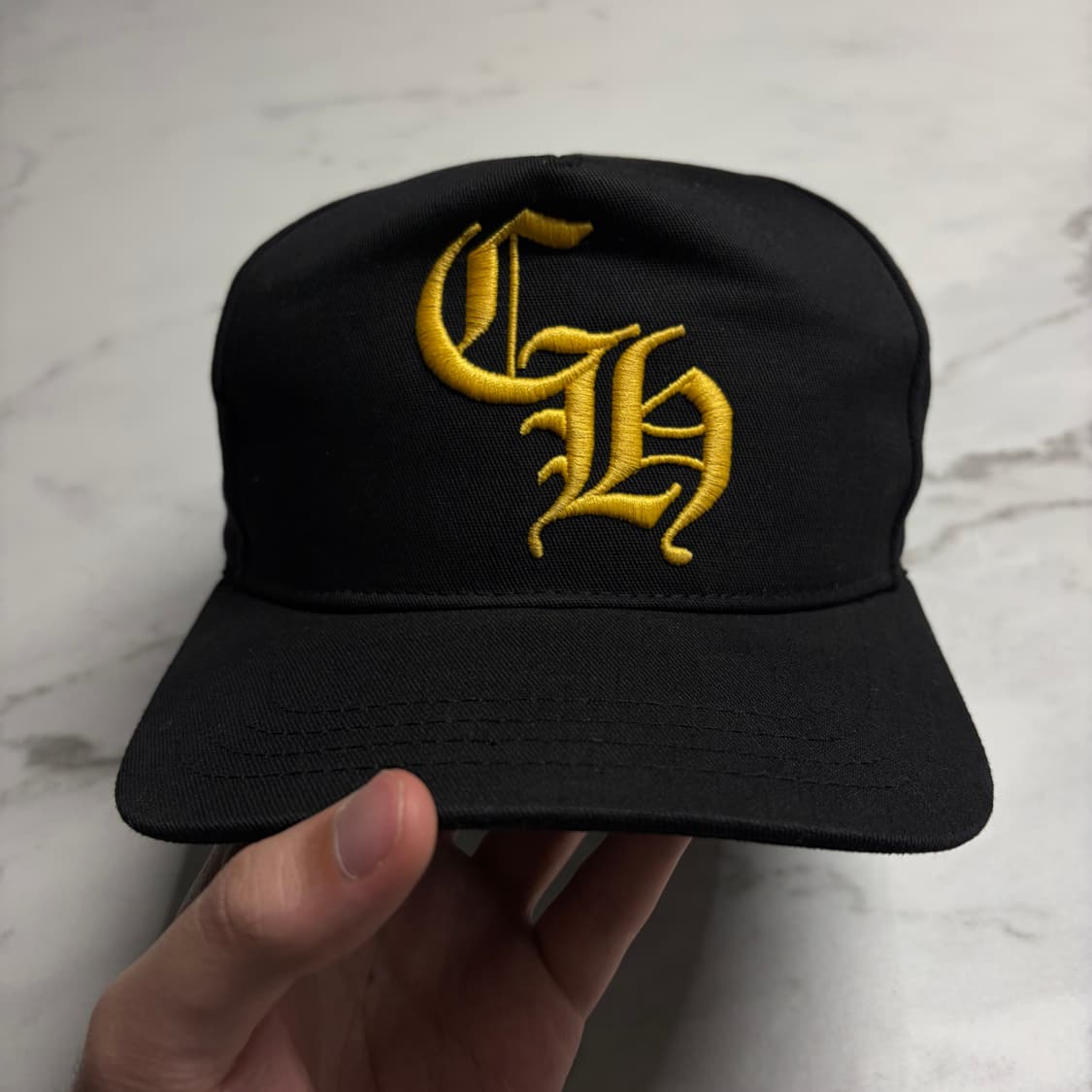 크롬하츠 Ch 로고 자수 베이스볼 캡 모자 블랙 옐로우 os 상품이미지3