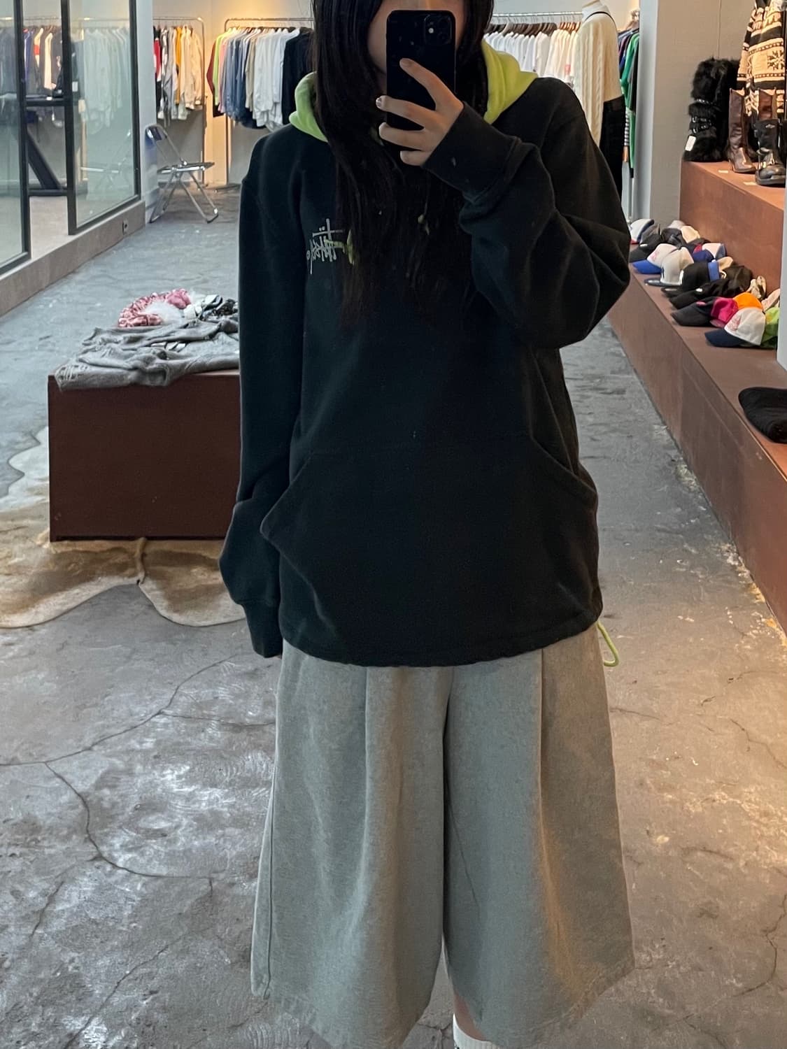 스투시 투톤 루즈핏 후드티 H720 상품이미지1