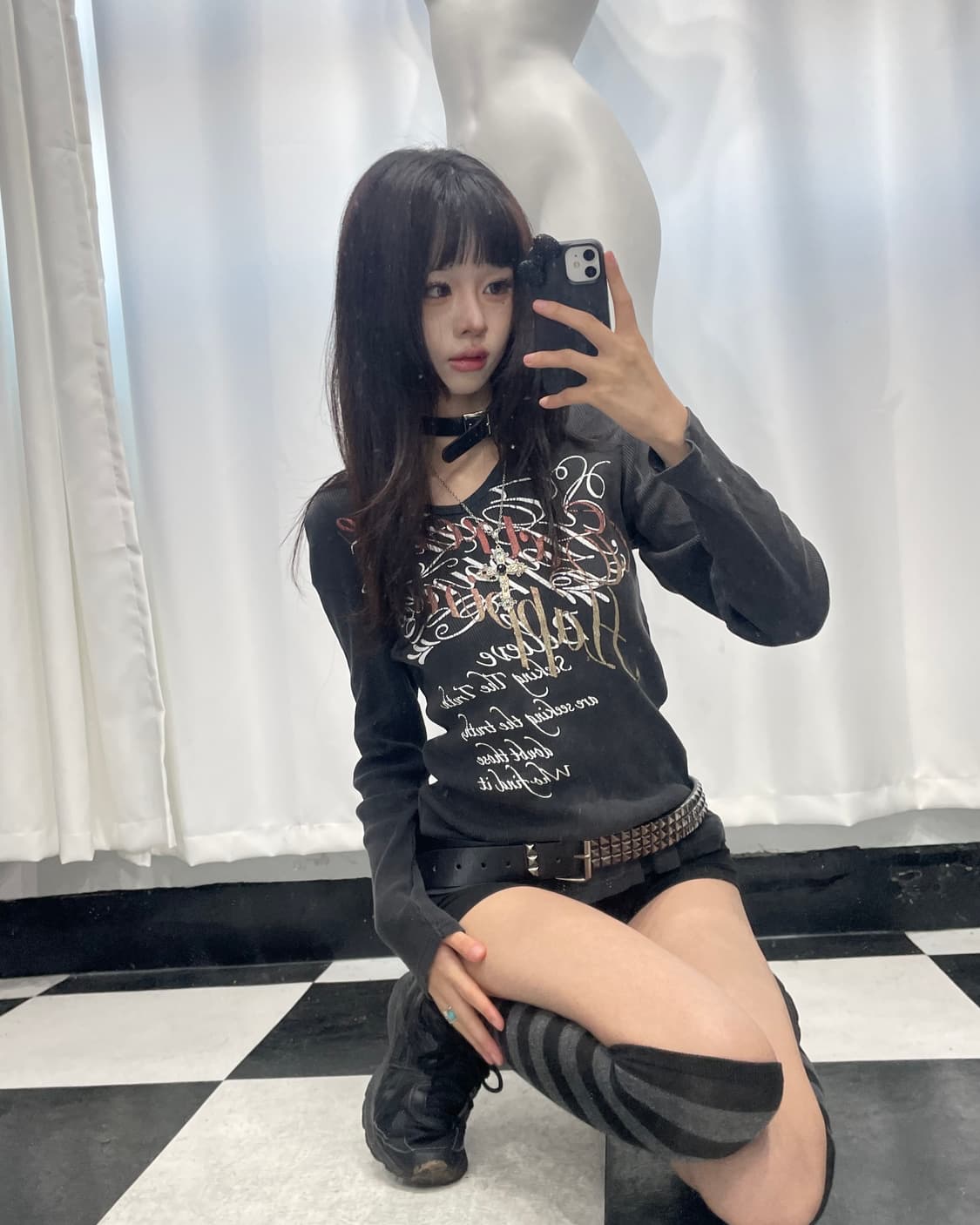 🎸블랙 재패니즈 레터링 프린팅 롱슬리브🎸 상품이미지2