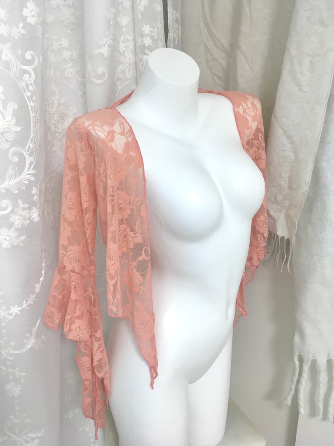 코랄 플라워 시스루 볼레로가디건  상품이미지5