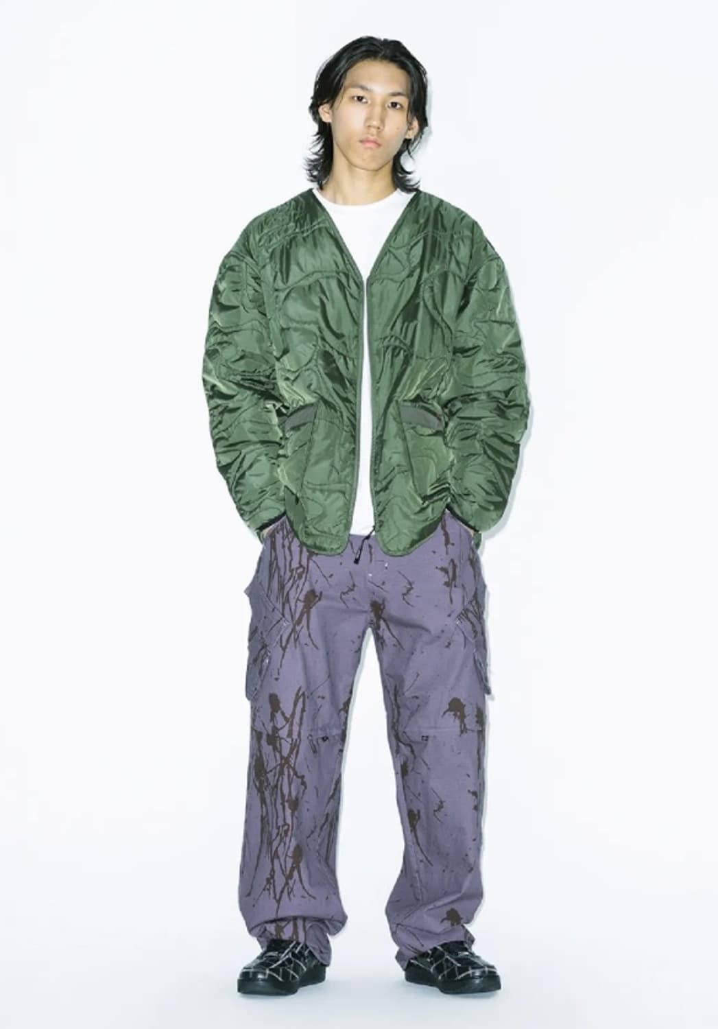 예스아이씨 퀄티드 카모 자켓 YESEYESEE Quilted Camo L 상품이미지5