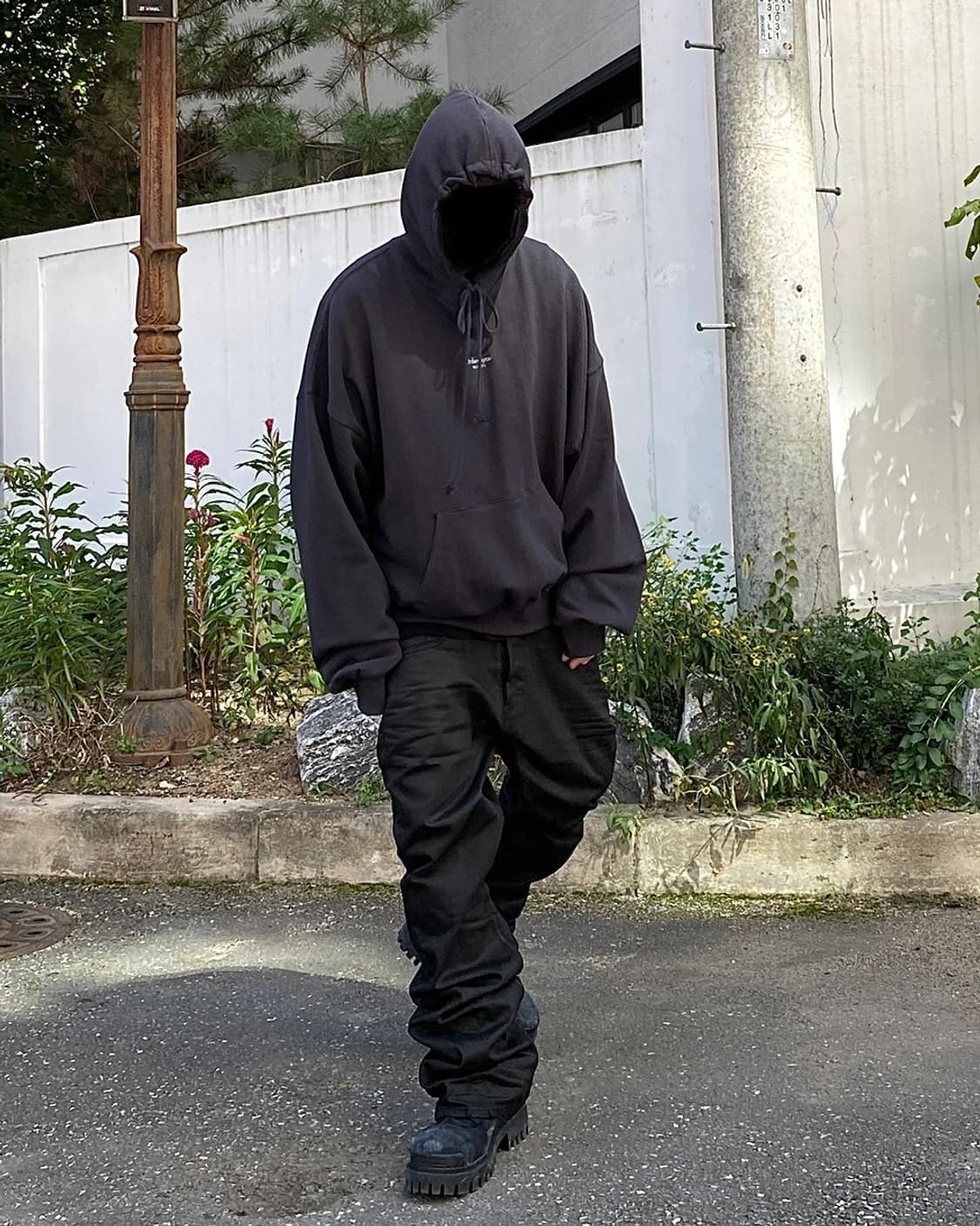 언더마이카 후드티 무.09 안티 오버사이즈 후디 다크네이버 상품이미지2