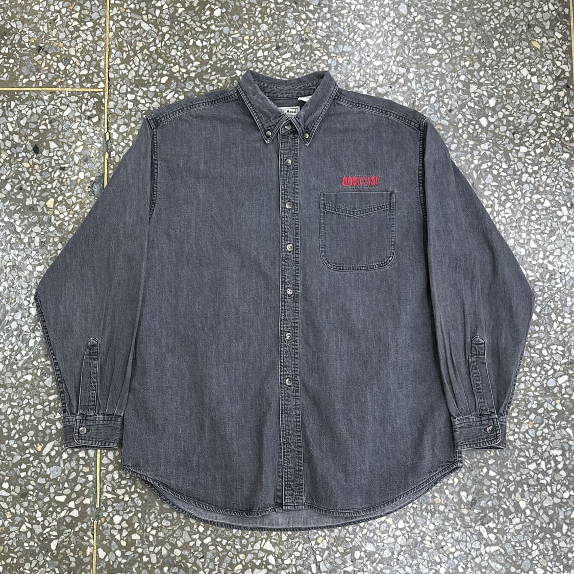 엘엘빈 블랙 데님 셔츠 L 상품이미지1