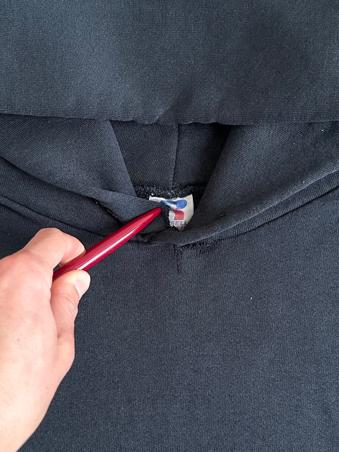 빈티지 러셀 후드 블랙 L 상품이미지6