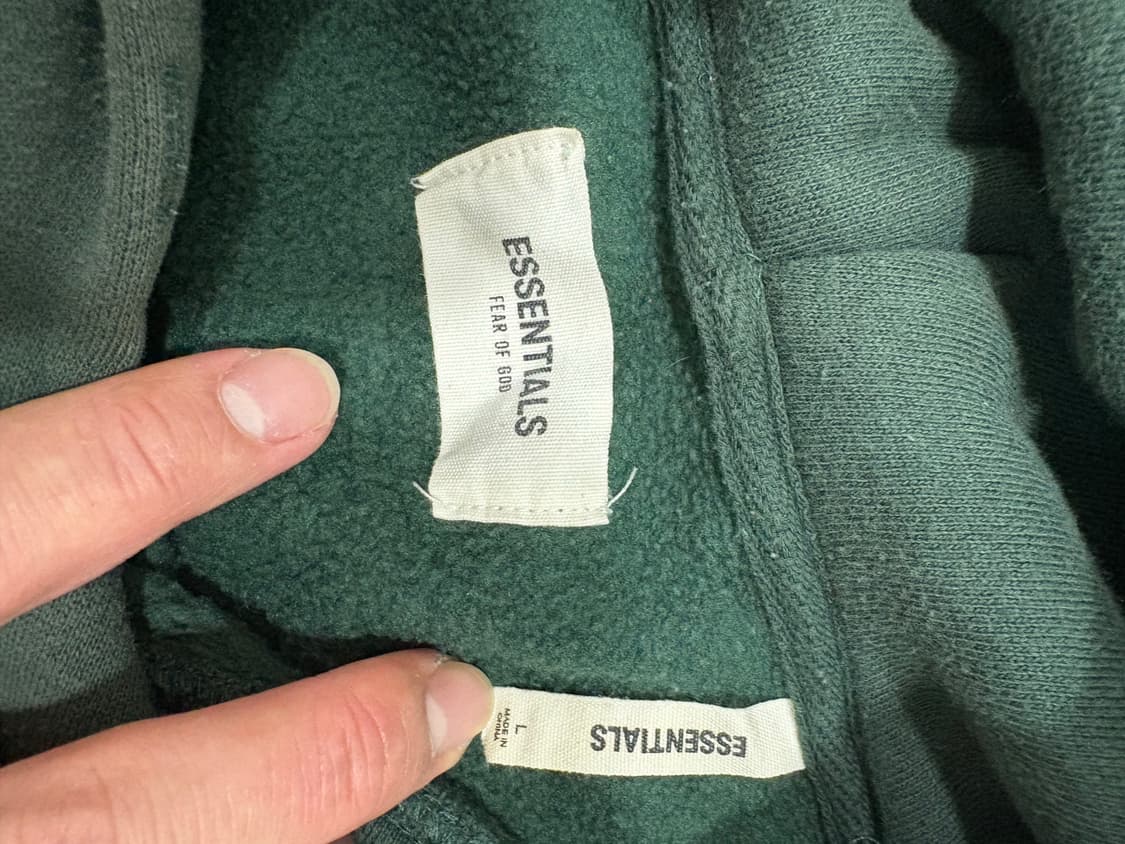 에센셜 초판 18fw 백로고 후드티 상품이미지3