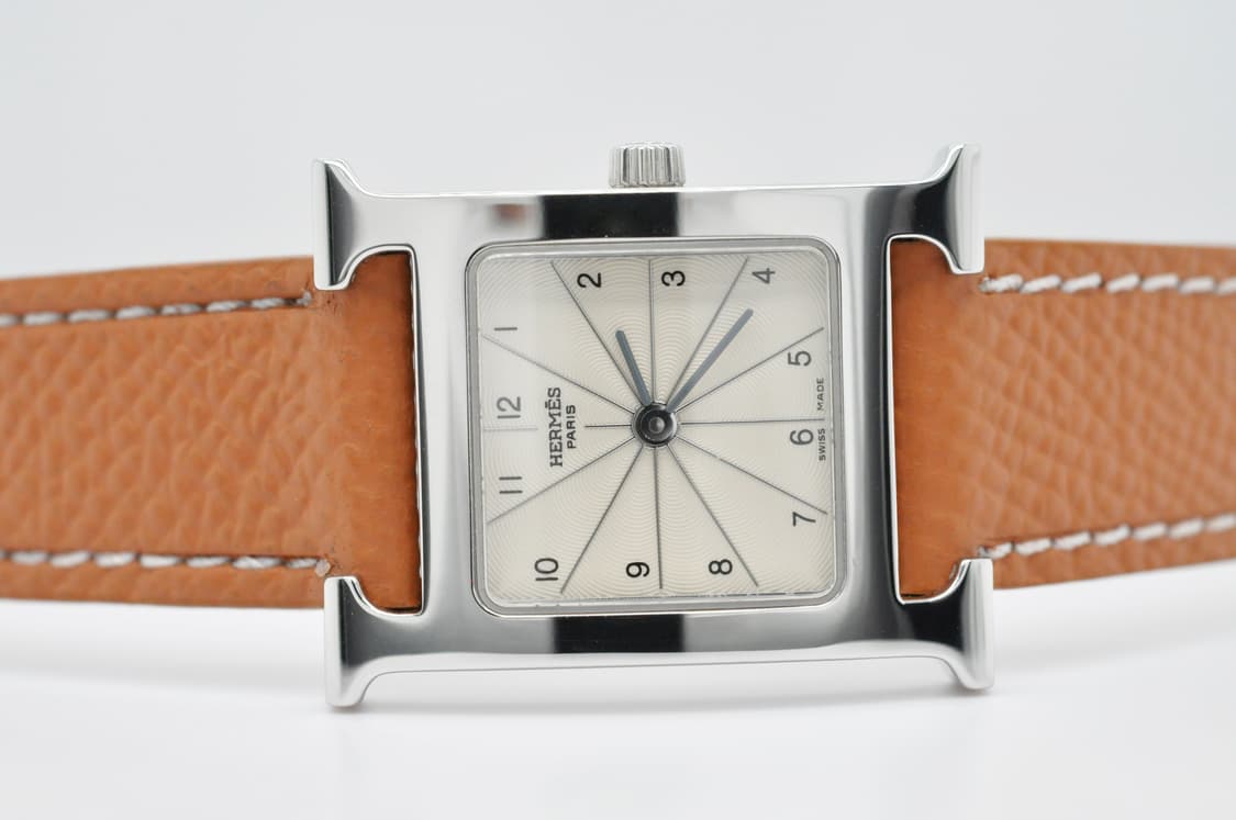 에르메스 H아워 SS 중고명품 손목시계 여성용 PM 사이즈 여성가죽시계 상품이미지5