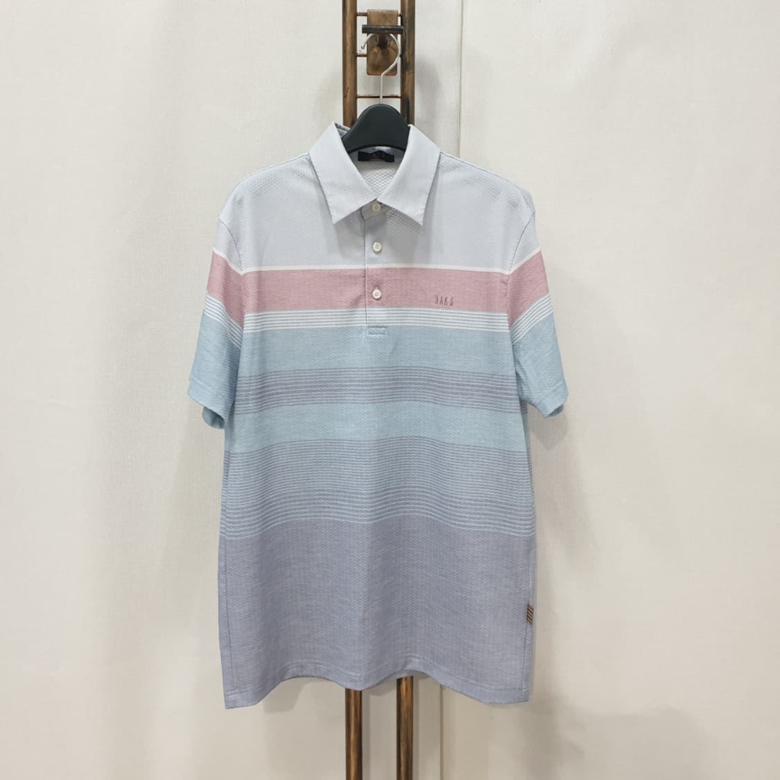 닥스 남성 컬러블록 반팔 카라 티셔츠 100 상품이미지1