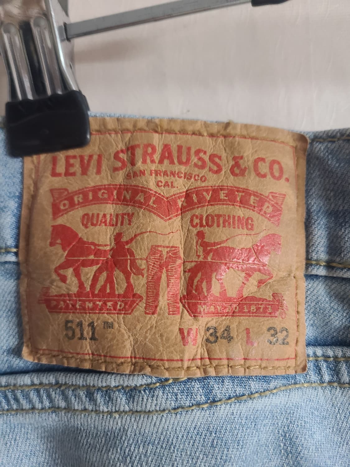 리바이스 511 연청바지 (W34) 상품이미지6