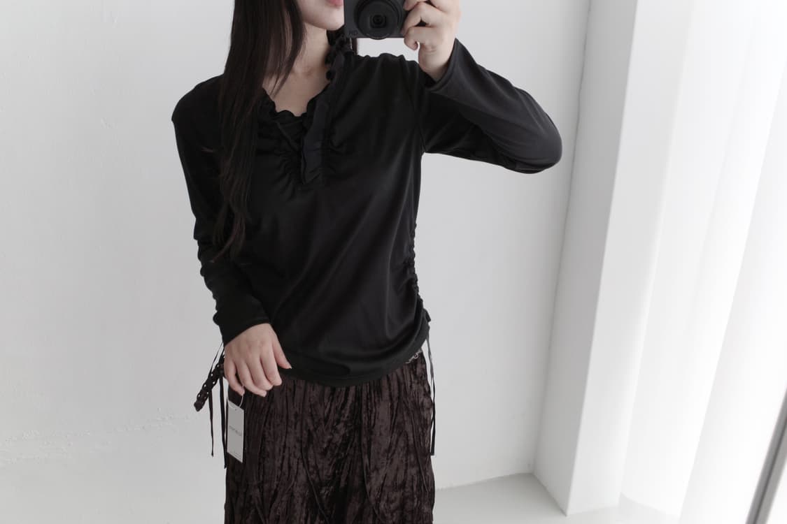 ruffle shirring T  상품이미지7
