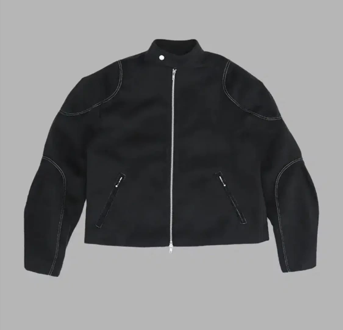 더뮤지엄비지터 백패치 울 바이커자켓 L 상품이미지2