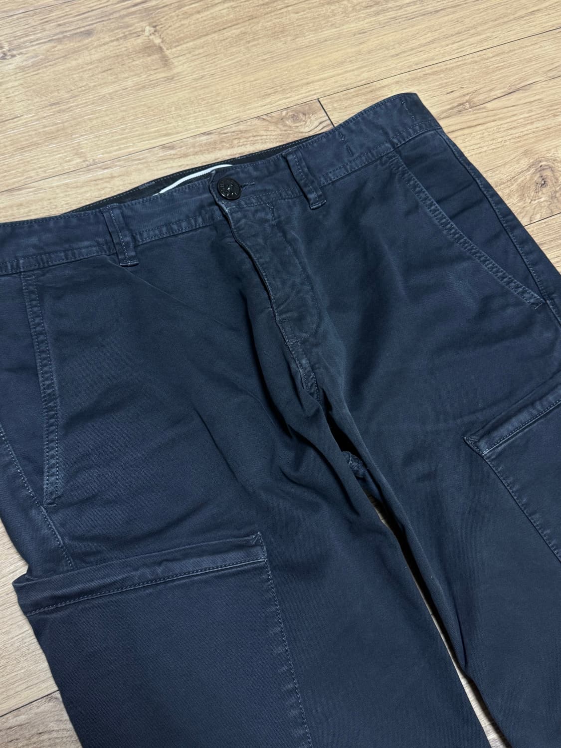 (30) 스톤아일랜드 가먼트 다잉 와펜  카고팬츠 블랙 상품이미지3
