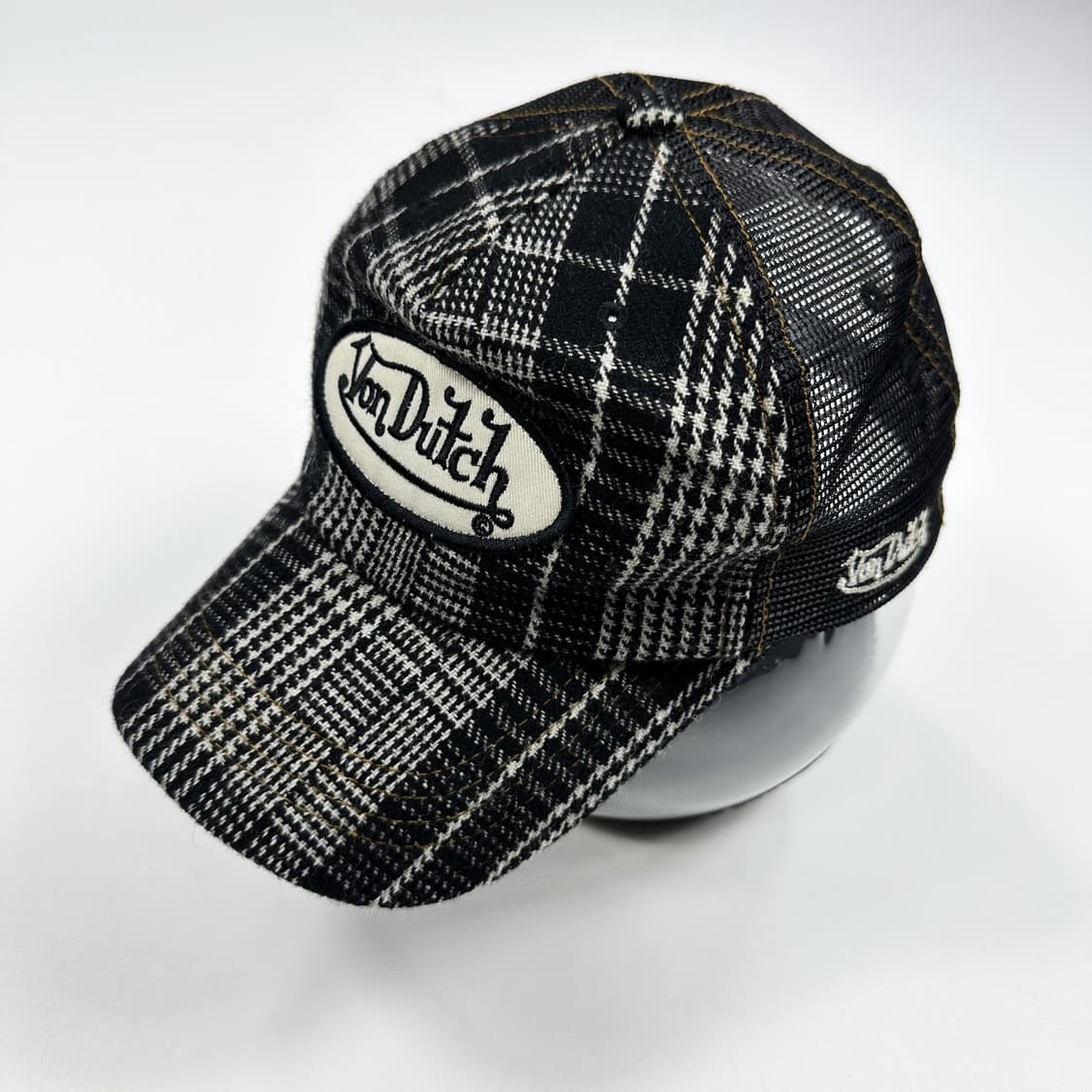 본더치 올드스쿨 체크 메쉬 볼캡 모자 상품이미지1
